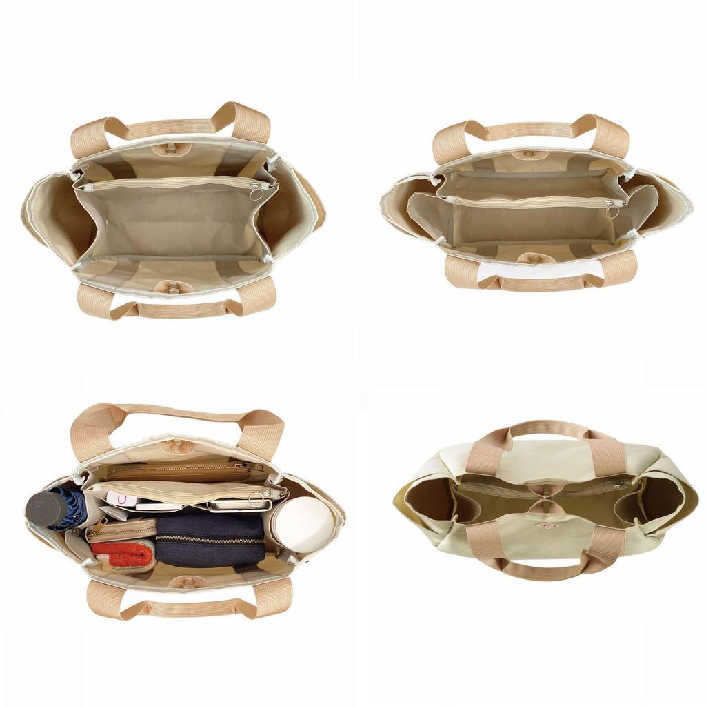 Rootote Tote Bag with Mini SN Deli 0712 Women's Compartments, Water-Repellent, Tote, Paruti, Hassui, (01 Black)