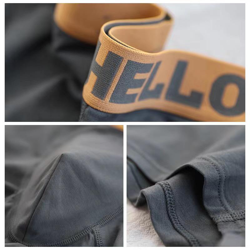 Men’s Antibacterial Boxer Briefs: Comfortable, Breathable, Plus Size, Flat Leg Shorts