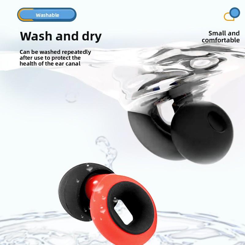 Sleep Earplugs Physical Sound Insulation Anti-noise Sports Swimming Waterproof Adult Silicone Soft Earplugs