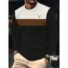 T-shirt à manches longues pour homme avec imprimé rayures 3D, haut pour homme confortable, respirant et polyvalent