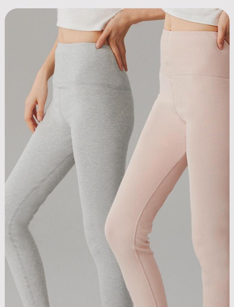 Pantaloni termici de bumbac cu talie înaltă pentru femei - Catifea confortabilă, Îngroșați, Croială elastică