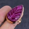 Kashmir Ruby(Simulated) Gemstone Handmade Copper Jewelry Ring Size 9 T5j96