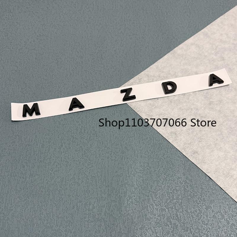 For Mazda EZ-6 Rear Trunk Tailgate EZ6 Letters Badge Emblem Glossy Black Chrome Replacement Sticker Decal Car Accessories k2