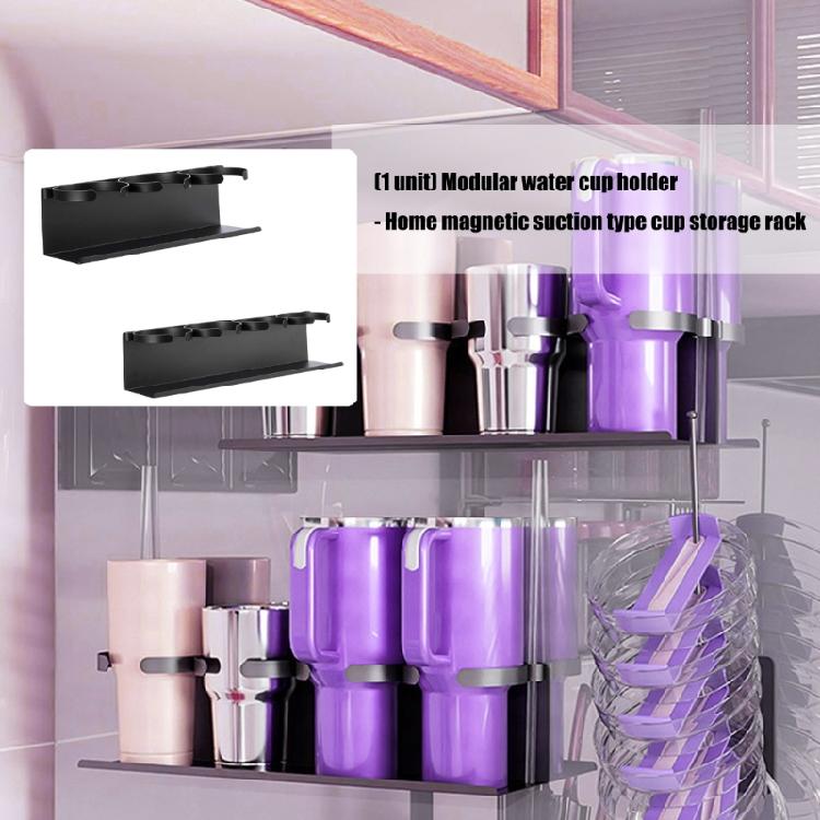 3 Or 4 Cup Magnetic Holder For Refrigerator Metal Surfaces Home Kitchens Space Saving Cup Organizers