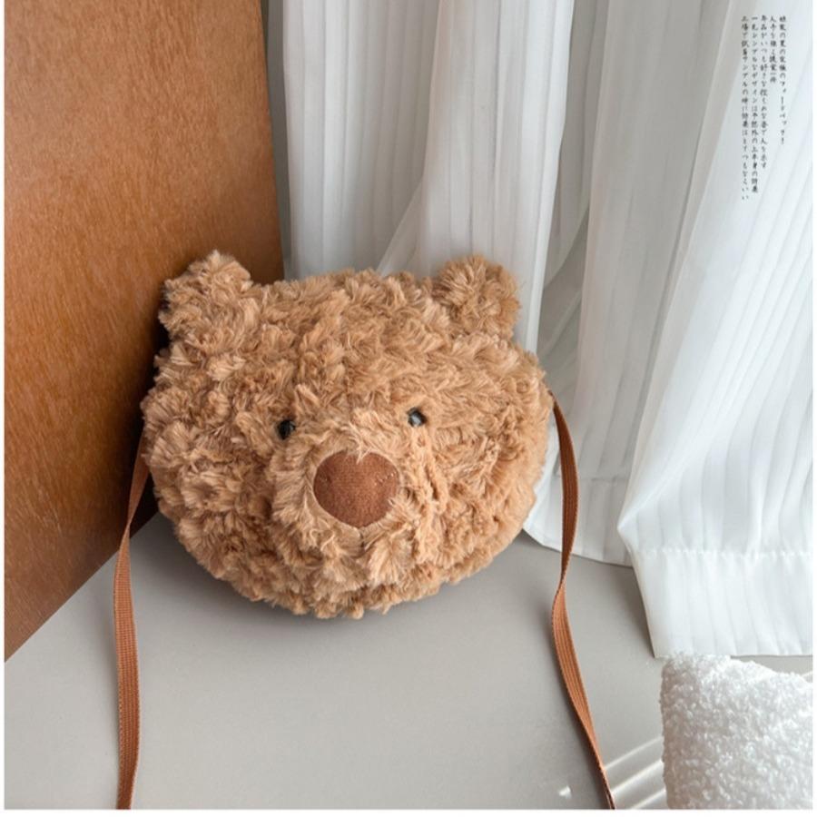 Ayıcık Peluş Çanta Yumuşak Peluş Oyuncak Sevimli Çizgi Film Peluş Sırt Çantası Omuz Çantaları Ayıcık Bebek Çapraz Askılı Messenger Doğum Günü Hediyeleri