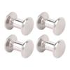 100 Sets Rivet and Screw Stainless Steel M2.5 Flat Round Head Rivet Fastener Set for Leather Crafts Clothing Decoration