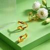 3pic Set Geometric Wavy&Water Drop Ring Women's Stainless Steel Rings Hip Pop Party Set Jewelry Gift