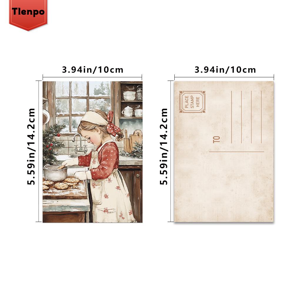 32 Stück, Vintage Weihnachtspostkarten, Weihnachten, Geburtstags-/Jubiläumsgeschenke, Sammlerstücke, Perfekt zum Verschenken, Versandfertig.