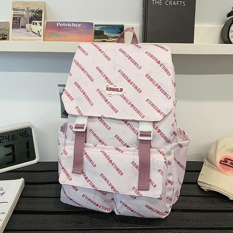 

Трендовый спортивный простой рюкзак для старшеклассников и студентов колледжей Новый женский школьный рюкзак Рюкзак с граффити и рюкзак .