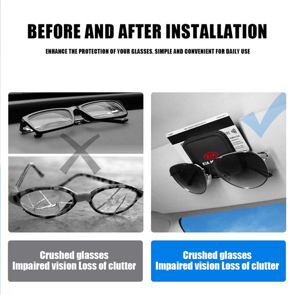 Car Styling Sunglasses Storage Clip Visor Glasses Fastener Interior Accessories For Kia Sportage Rio K2 K5 Ceed Carnival Picanto FS1