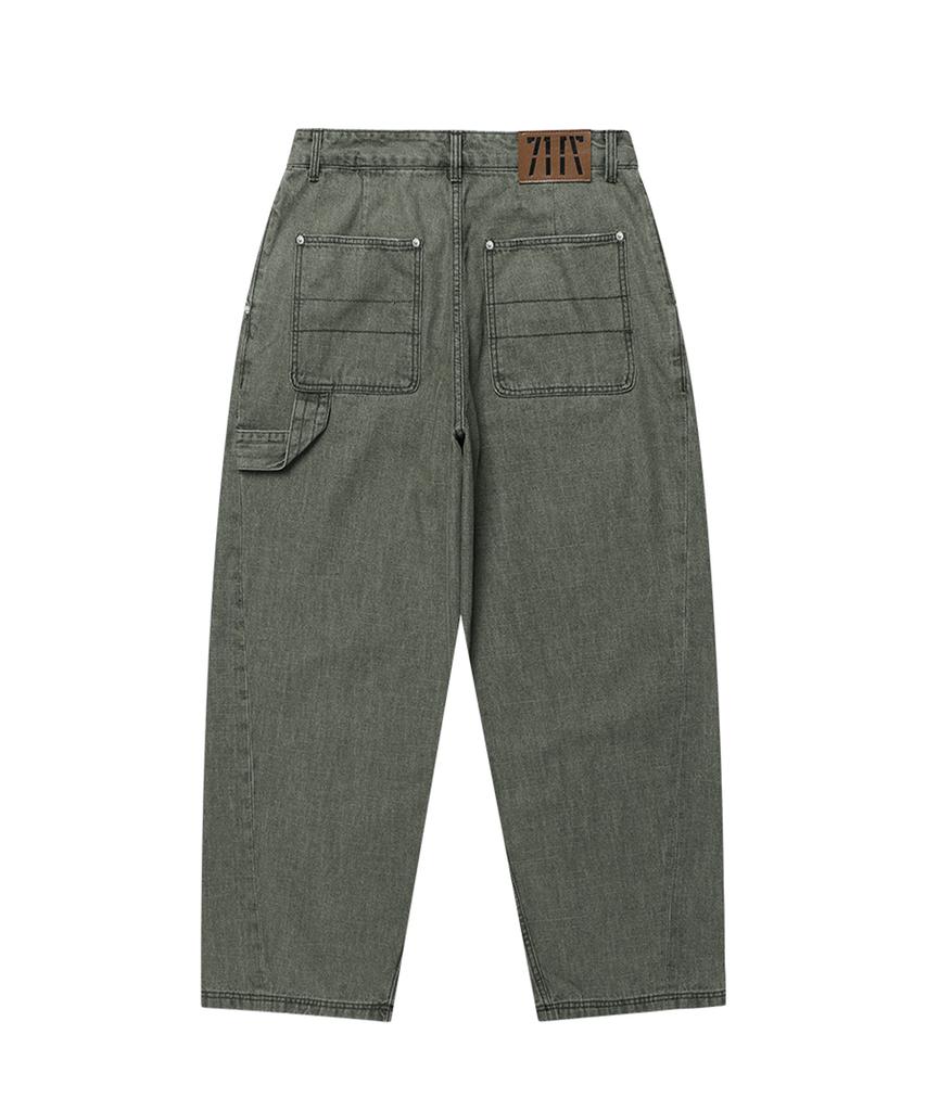Gicheol Vintage Double Knee Work Pants (Khaki)