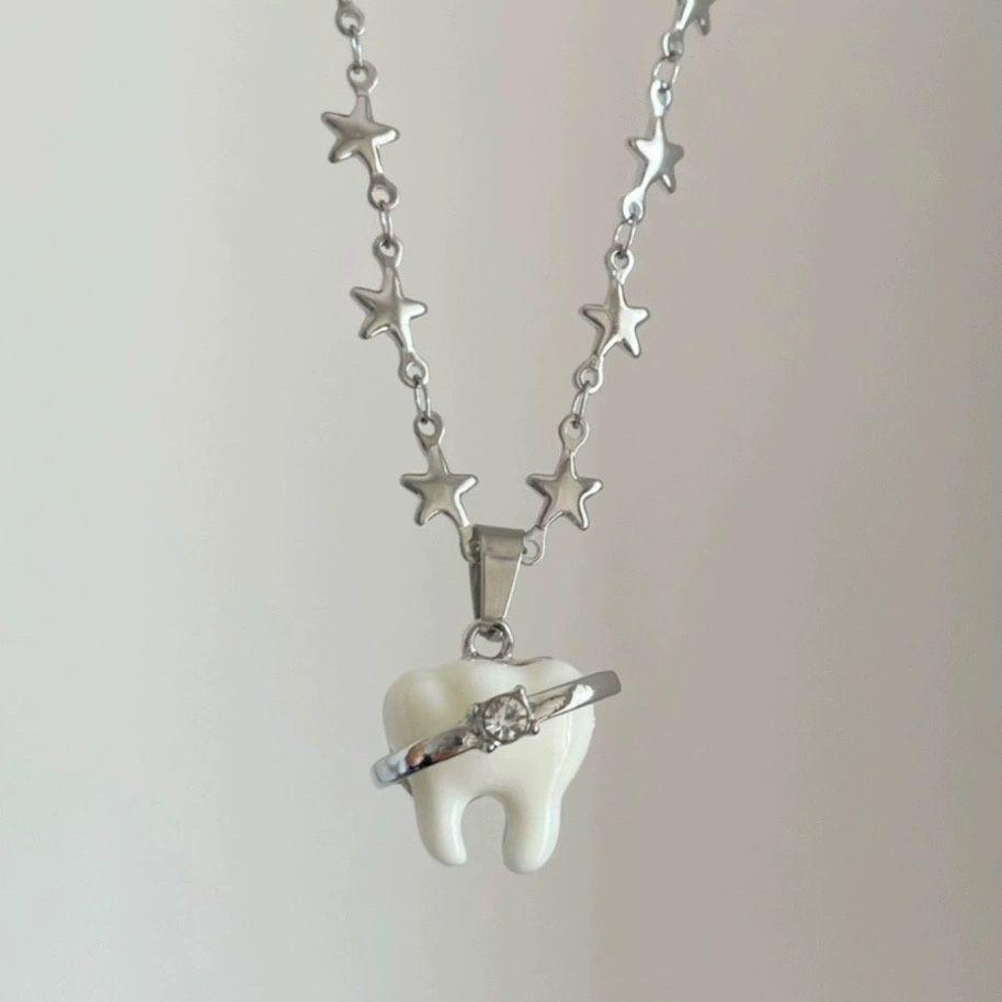 European and American cross-border y2k babes butterfly leather collar punk rock choker collarbone chain necklace foreign trade jewelry