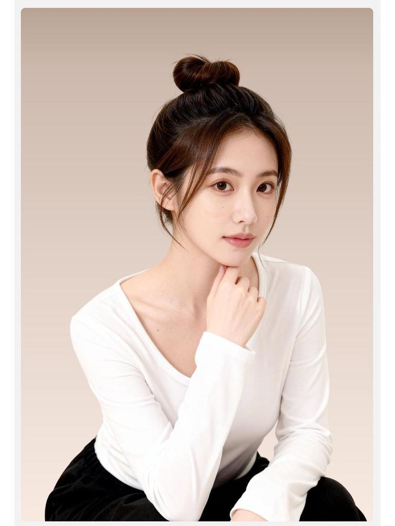 Women's Double-Sided German Fleece U-Neck Long-Sleeve Slim Fit Winter Top 