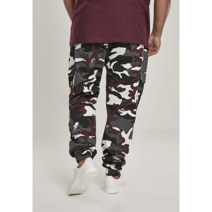 Pantalon cargo jogging - URBAN CLASSICS - Camo - Bordeaux camouflage - Taille standard - Homme