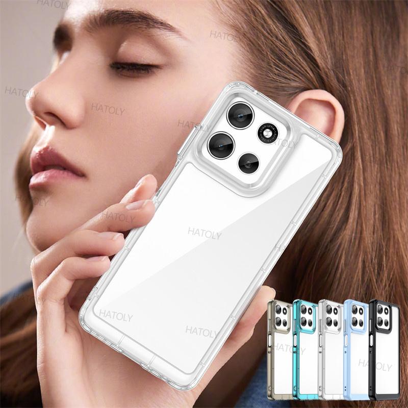 For Motorola Moto G56 Case Motorola Moto G56 Cover Anti-Scratch Shockproof Clear PC + Silicone Protective Phone Cover Moto G56