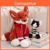 Rex Devon Schnauzer Fox Kid Plush Toy Hoodie Sweater Doll Pp Cotton Filling Doll