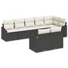 VidaXL Ensemble de canapé de jardin en 8 pièces avec coussins en poly rattan noir 3346767