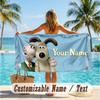 Custom Text Beach Towel, Soft Absorbent Swimming Multi-use TowelWallace & Gromit
