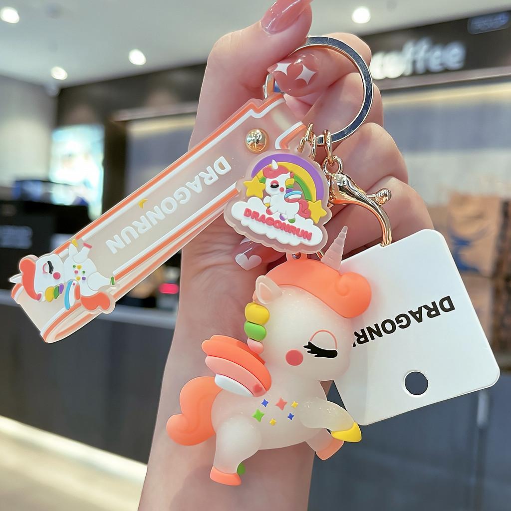 

Милый Креативный Брелок Единорог Очаровательный Подвесной Аксессуар для Сумки или Автомобиля Подарок оранжевый