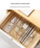 Clear Drawer Organizer Set with Built-in Dividers for Miscellaneous Items