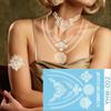 Long-lasting White Tattoo Stickers Lace Flower Body Art Tattoo Temporary Tattoo Stickers  Women Men