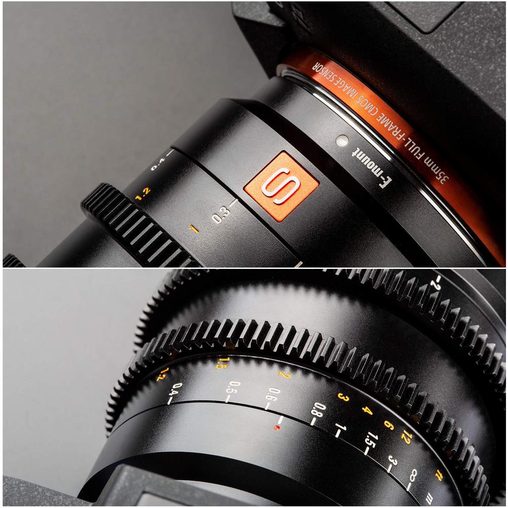 VILTROX S20mm ASPH Professional Cinema Cinema Prime Cinema Lens for Sony Large Aperture Prime Manual for and Professional Video Videography T2.0 Lens,