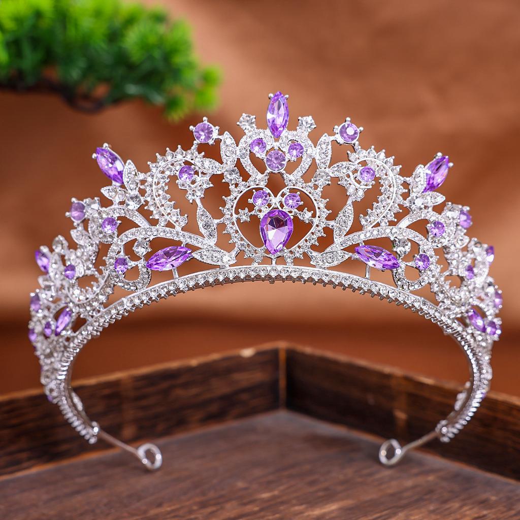 European and American Bride Baroque Crown Headwear Rhinestone Princess Crown Hair Accessories Wedding Dress Headband Accessories