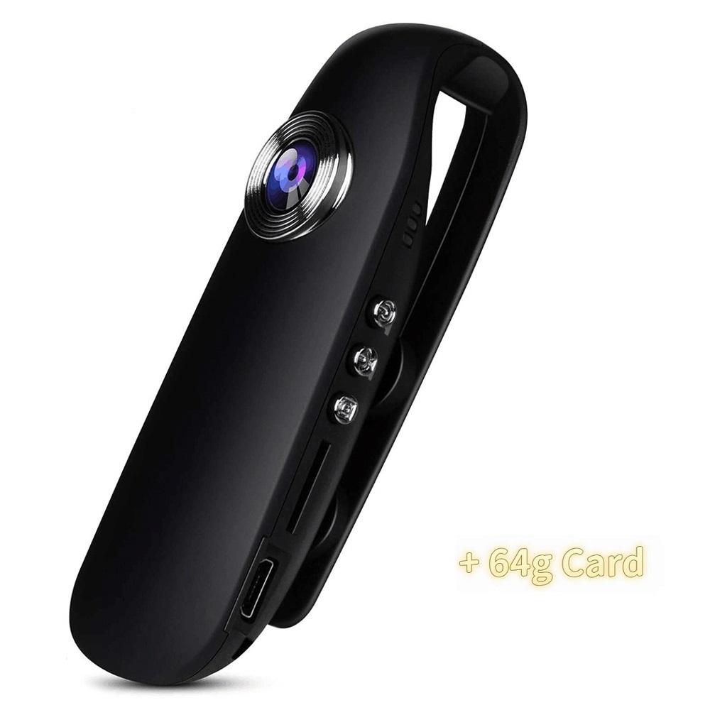 1080P Full HD Cycling Video Recorder with Back Clip Portable Law Enforcement Recorder Motion Activate Loop Recording Camera