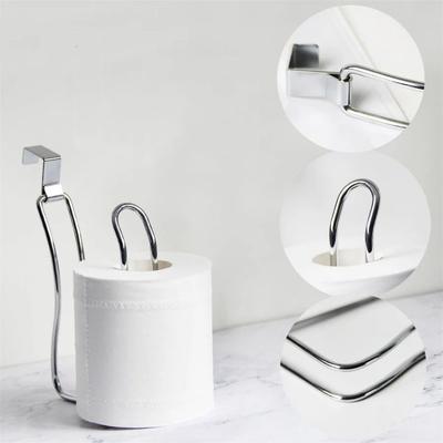 1 Stück Wandmontierter Toilettenpapierhalter, ohne Bohren, Taschentuch-Rollen-Spender für Badezimmer, Küchenhandtuchhalter, Einfache Haken