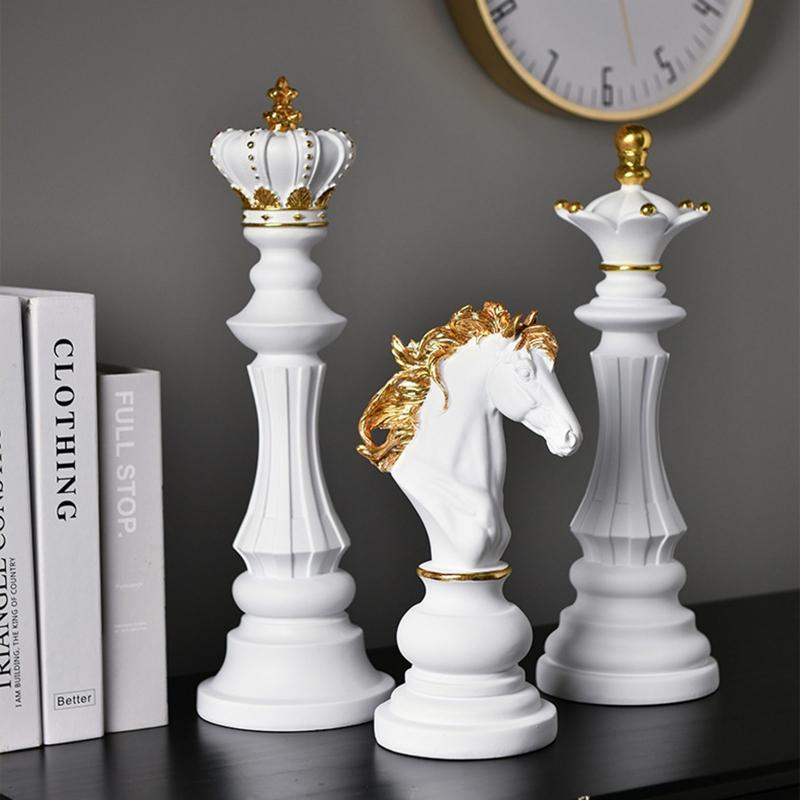 Chess Ornament Collectible Figurine Craft Furnishing for Home House Decorations Desk Table Cabinet Arrangement Gifts
