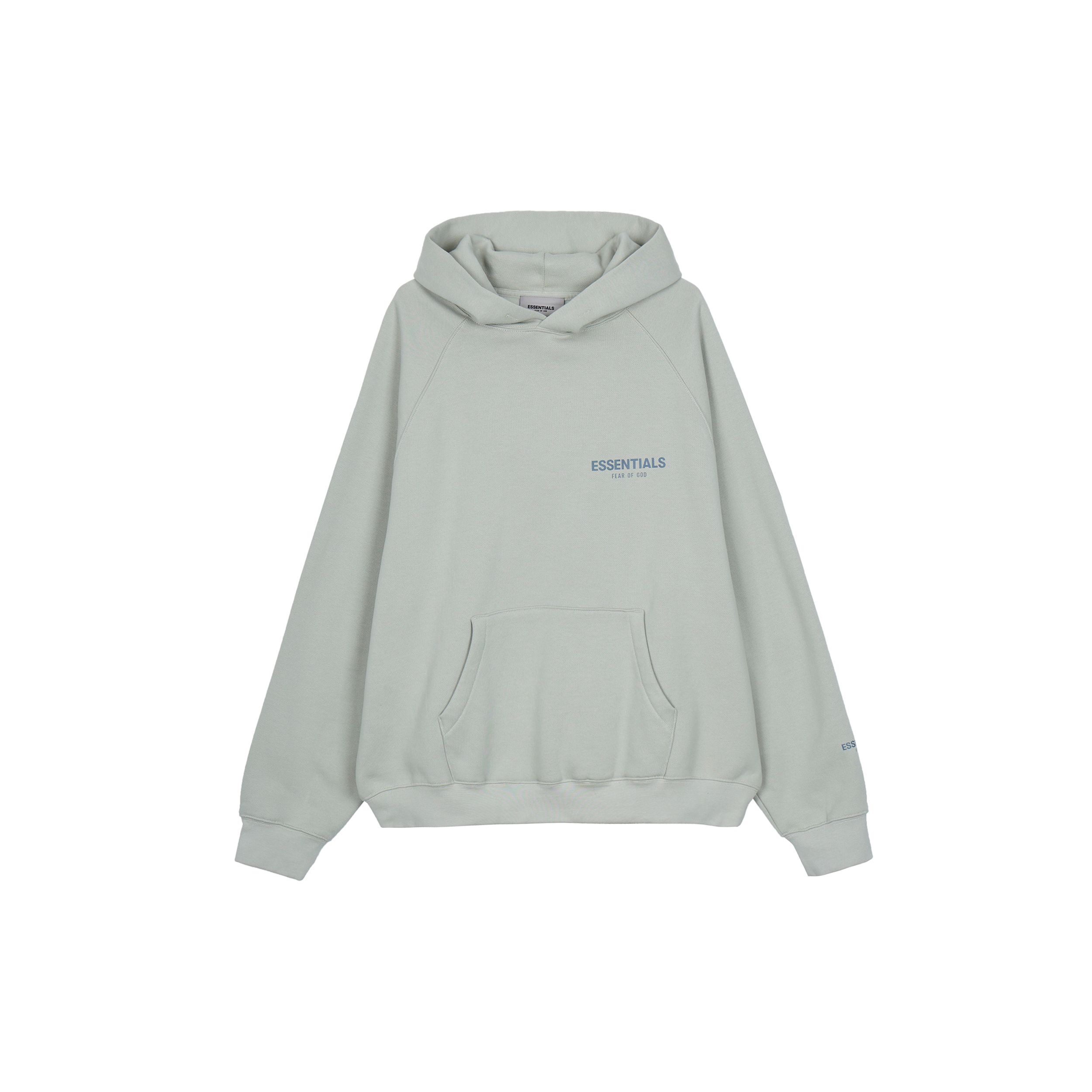 Fear of God Essentials FW21 Pullover Hoodie Green Concrete Men FOG-FW21-107 XS