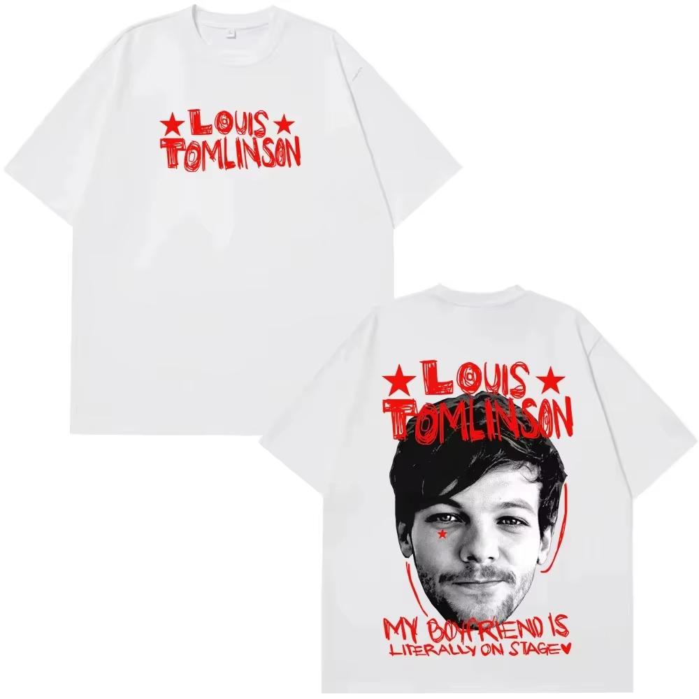 Summer Men Women T-Shirt Singer Louis Tomlinson Fashion Printed T-shirt  Casual Short Sleeve Vintage T-shirts