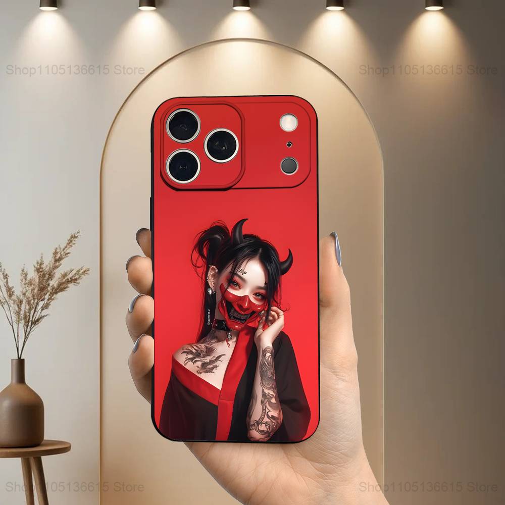 

Cool Art Warrior Woman For iPhone 12,14,13,15,16,11,17,X,Mini,XR,SE,XS,Plus,Pro,Max,8,7,Soft Silicone Black Case iPhone12PRO