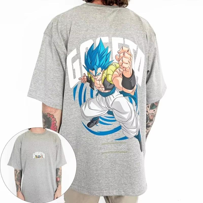 

Dragon Ball Mens TShirt Gogeta Goku Vegeta Japanese Anime Summer Boy Childrens Short Sleeve Personality ParentChild Wear S