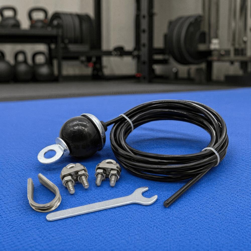 5 piezas Capacidad de Carga 200KG Polea de Fitness Cable de Acero Ajustable Cuerda de Acero Entrenamiento de Fuerza