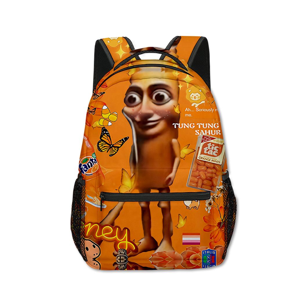 Fashion Novelty Cool Tungtungtung Student Bookbag Notebook Backpacks 3D Print Oxford Waterproof Boys/Girls Travel Backpacks