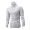 Autumn Winter Men's High Neck Sweater Solid Color Pullover Knitted Warm Casual Turtleneck Sweatwear Woolen Mens Winter Outdoor Tops