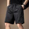High-end American sports heavy-duty splicing knitted shorts for men's summer new loose straight five-point casual pants for men