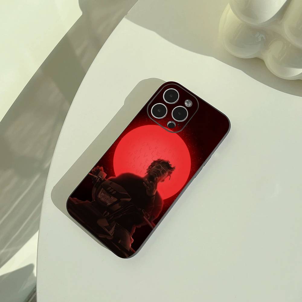 Rapper -999 J-Juice W-WRLD Phone Case For iPhone 17,16,15,14,13,12,11 Pro Max,16/15/14Plus,XS Soft Black Cover