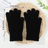 Men Women Plus Velvet Soft Touch Screen Mittens Thick Warm Arm Warmers Knitted Gloves