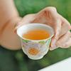 1 Pc Chinese Tradition Ceramic Tea Cup Handmade Flower Pattern Teacup Household Porcelain Tea Bowl Personal Master Cup Tea Set
