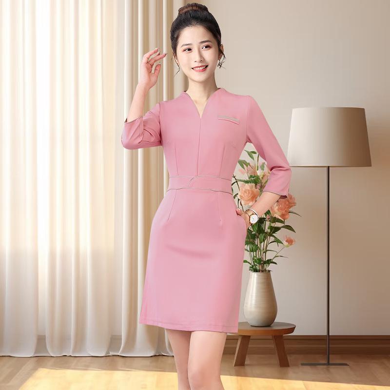 Women's Summer Professional Beautician Attire for Salon & Medical Aesthetics
