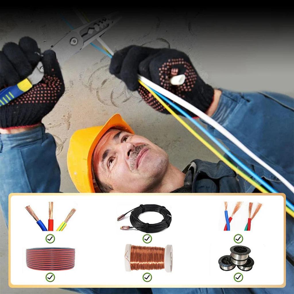 Multifunctioneel Elektricien Tang Gereedschap Professionele Draadknipper Stripper met Antislip Handvat voor Doe-het-zelf Huisreparatie