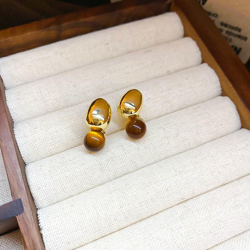 

Серьги-пусеты Maillard Silver Needle: Геометрические неровные серьги-пусеты из смолы для женщин