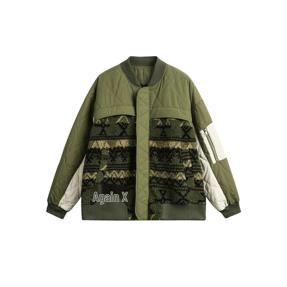 STAFFPICK Унисекс Свободная Зимняя Американская Камуфляжная Пилотская Бейсбольная Куртка MA1 XL