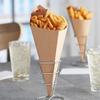 20 Stück Kraft Pommes-Tüte mit Dip-Becher Einweg-Dreieckiger Pommes-Halter Gemeinsamer Snack Hähnchen-Nuggets
