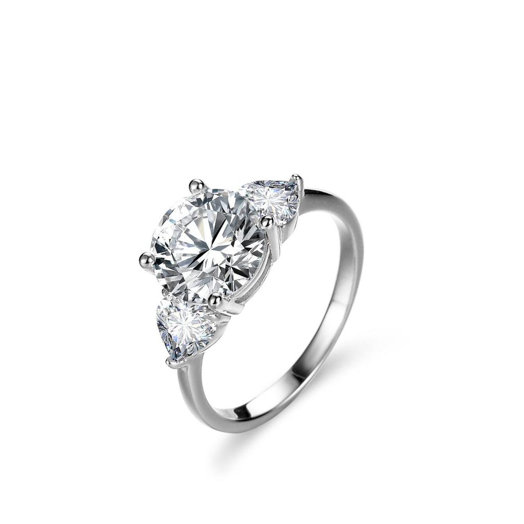 9mm S925 Sterling Silver 3 Carat Moissanite Wedding Ring D VVS1 Exquisite Luxury Fine Jewelry For Women