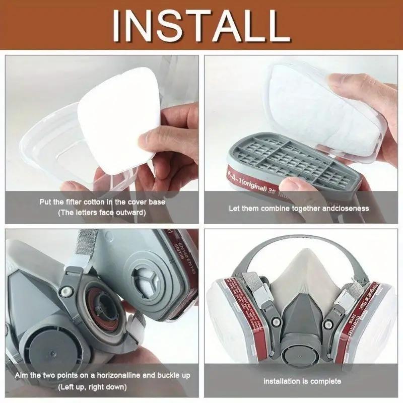 New 15in1/16in1 6200 Dust Gas Respirator Half Face Dust Mask For Painting Spraying Organic Vapor Chemical Gas Filter Work Safety