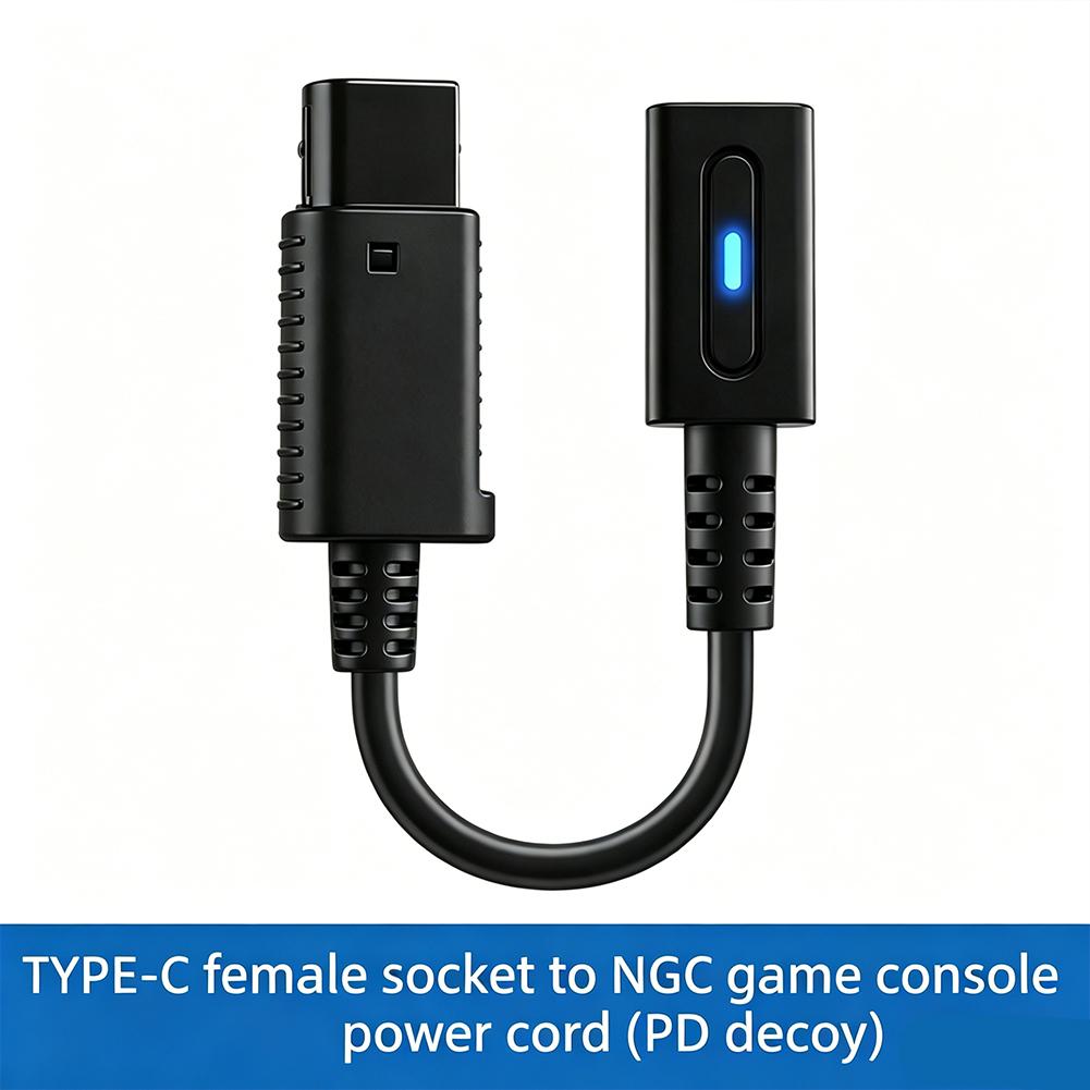 Type C PD Charging Cable for NGC Controller 45W USB C Power Supply Cord for Nintendo Game Cube Charge Wire Console Cable
