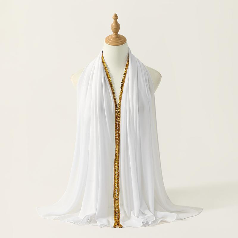 Rhinestone Modal Cotton Jersey Hijab Scarf for Women Stretch Shawl Plain Muslim Headband Fashion Solid Ramadan Female Headscarf